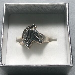Sterling silver zebra ring.